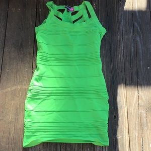 Green mini dress
